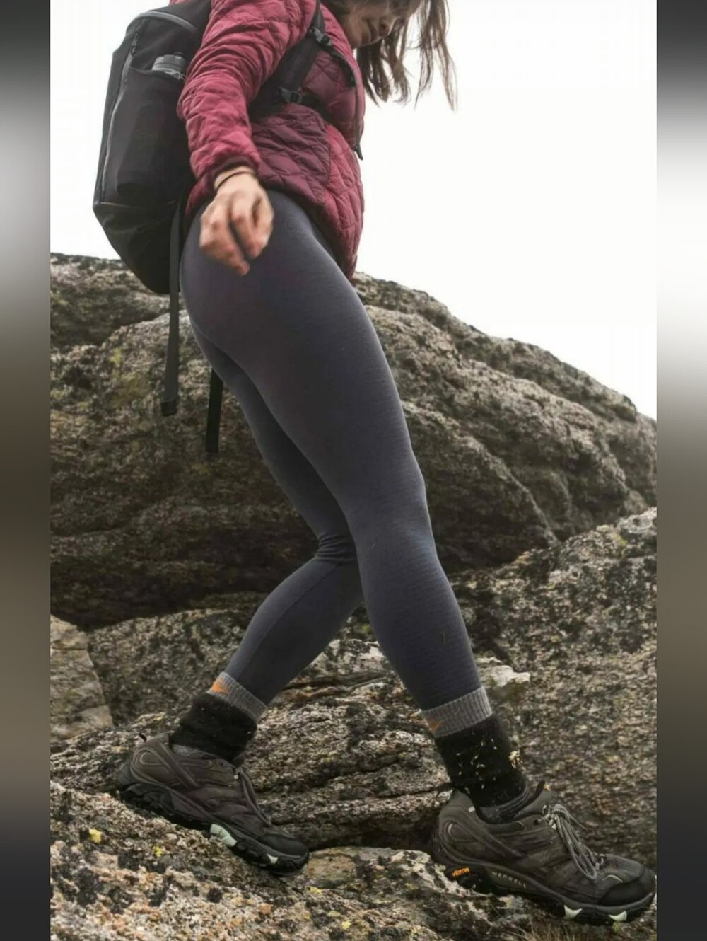 Icebreaker Cool-lite Merino Motion Seamless High Rise Tights Leggings Grey